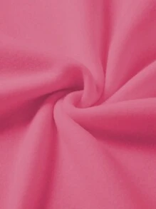 SHEIN Essnce Của phụ nữ Ấm áp Lót Áo nỉ Với In Chữ cái  và Trái tim - Màu Hồng Tươi - Xem 4