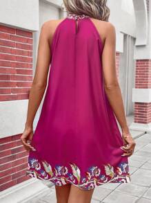 SHEIN Clasi 無袖花卉印花連衣裙 - 紫羅蘭色 - 查看 2