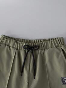 SHEIN Conjunto Informal De Dos Piezas Con Detalle De Parche Para Niño Tween - Multicolor - Ver 5