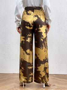 SHEIN Clasi Pantalon Ombré À Taille Élastique - Multicolore - Voir 2