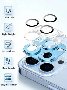 ROMWE 1片鑽石鏡片玻璃保護膜,高清防指紋 - 彩色 - 查看 4