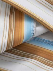 Men's Striped Pullover Sweatshirt - Blue - View 4