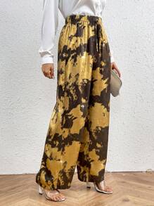 SHEIN Clasi Pantalon Ombré À Taille Élastique - Multicolore - Voir 3