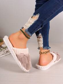 Women's All-Match, Stylish, Elegant, Soft Warm, Non-Slip, Comfortable Home Slippers For Four Seasons, Can Be Used As Casual Wear, Fairy Tale Style - Mocha Brown - View 4