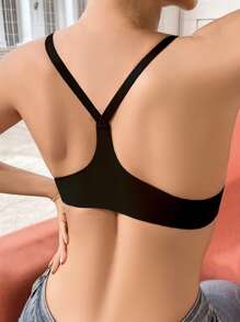 Women's Front Closure Bra With Underwire, 1pc - Black - View 2