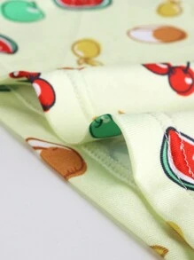 Funny Cute Men's Multicolor Fruit & Vegetable Print Knitted Fabric Trunks With Contrast Binding And Slight Stretch - Multicolor - View 5