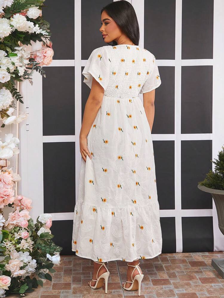 Maternity Casual Floral Mini Dress