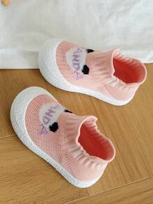 寶寶單腳踏步鞋,襪子鞋,日常保健,卡通運動鞋,粉色 - 粉色 - 查看 5