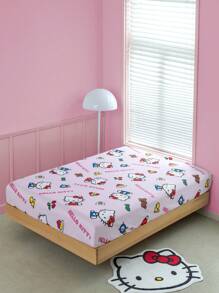 HELLO KITTY AND FRIENDS | SHEIN 粉紅色卡通床單 - 粉色 - 查看 2