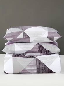 Soft Microfiber Duvet Cover Set With Classic Geometric Patterns - Best 2/3-Piece Quilt/Comforter Cover Bedding Set - Includes 1 Duvet Cover And 1/2 Pillowcases - Cheap And High-Quality - For Twin, King, Single, Queen, Double, Full Size