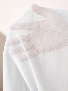 SHEIN Swim Women's Cami Mesh Cover Up Dress Wedding Summer - Silver - View 6