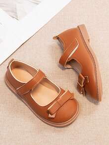 Children's Comfortable & Versatile Bowknot Decor Girls' Flat Shoes - Brown - View 4