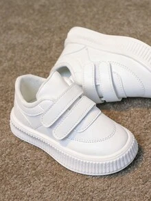 White Slip-Resistant Breathable Kids' Sports Shoes - White - View 3