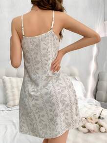 CottageSlumber 花卉印花吊带睡裙 睡衣裙 - 彩色 - 查看 2