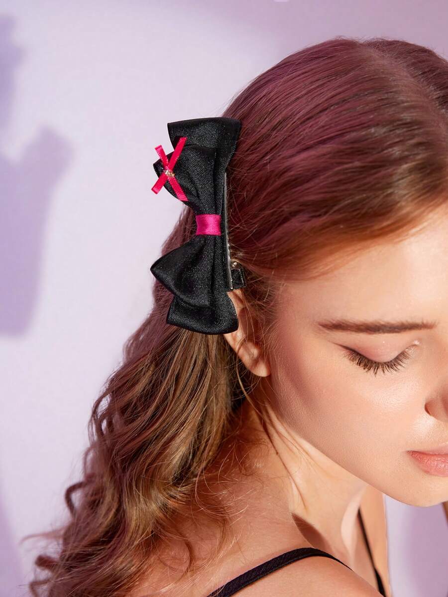 SHEIN MOD Bow Hair Clip Set Cute Claw Clips Hair Slide Hair Barrettes