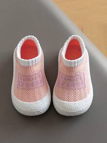 Girls' & Baby Girls' Slip-On Sports Shoes With Elastic Opening And Breathable Design - Pink - View 5