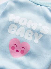 Debiesn Sudadera para mascotas 1 pieza sin gorro, estampada con patrón de corazones rosados y azules, para mantener caliente, vacaciones, amor, Día de San Valentín