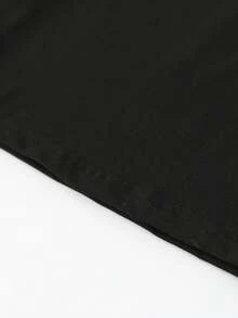 SHEIN 女童短袖t恤,印有新年快樂字樣 - 黑色 - 查看 4