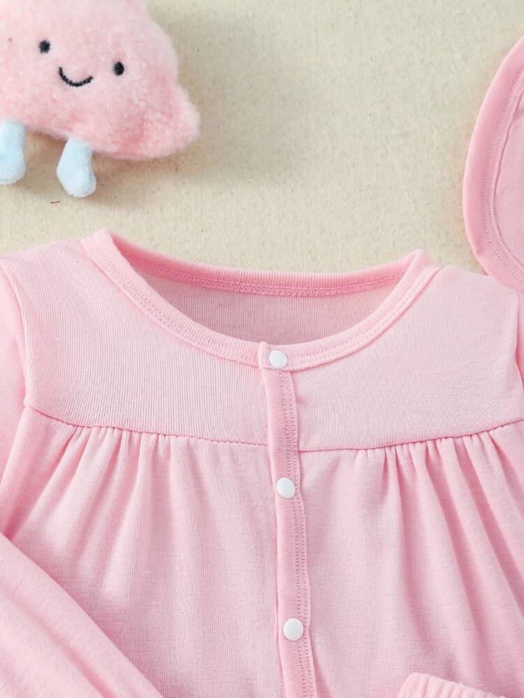 Baby Girl Pink Seven-Piece Gift Box Set With Small Lace