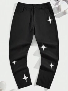 Manfinity VCAY Men'S Star Print Casual Pants