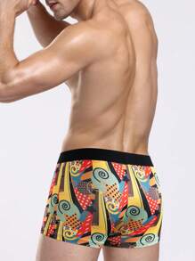 Men'S Abstract Printed Boxer Briefs - Multicolor - View 2