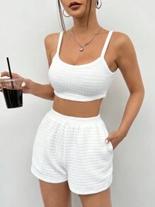 SHEIN EZwear Women's Plain Casual Suit
