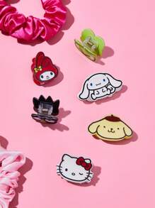 HELLO KITTY AND FRIENDS | SHEIN 6入組可愛的小型髮夾 - 彩色 - 查看 3