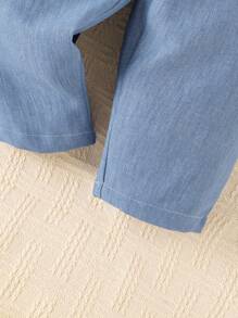 3pcs Baby Boys' Casual Solid Color Long Pants Outfits Set - Multicolor - View 3