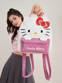HELLO KITTY AND FRIENDS | SHEIN White Leather Cute Backpack - White - View 1