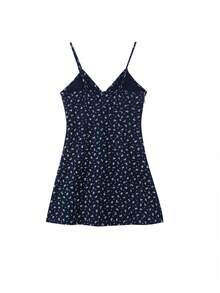 女士碎花吊带连衣裙