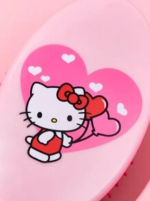 HELLO KITTY AND FRIENDS | SHEIN 卡通印花粉色靠垫发刷 - 粉色 - 查看 5