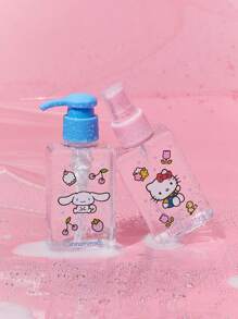HELLO KITTY AND FRIENDS | SHEIN 2 件裝卡通印花便攜式透明可填充瓶 - 彩色 - 查看 4
