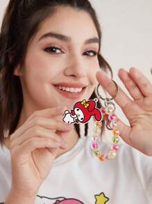 HELLO KITTY AND FRIENDS | SHEIN Colorful Beaded Keychain - Multicolor - View 2