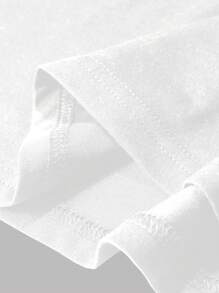 SHEIN EZwear Women's Skull Printed Short Sleeve T-Shirt - White - View 4