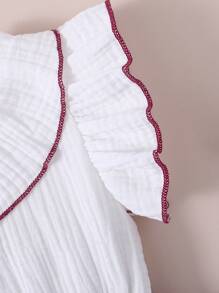 2入組寶寶女孩彩色拼接荷葉邊洋裝和頭帶 - 彩色 - 查看 8