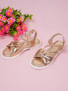 珍情侶式時尚透氣學生涼鞋 - 金色 - 查看 2