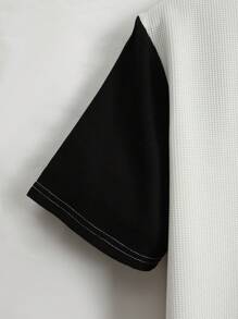 Manfinity Homme Men Casual Round Neck Colorblock Short Sleeve T-Shirt, For Going Out - Multicolor - View 4