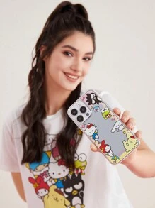 HELLO KITTY AND FRIENDS | SHEIN Cute Printed Mirror Phone Case, Compatible With IPhone - Multicolor - View 8