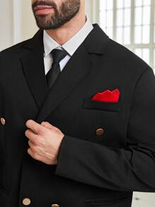 Manfinity Mode Men Plus Slim Fit Double-Breasted Suit Set