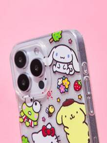 HELLO KITTY AND FRIENDS | SHEIN Cute Cartoon Clear Phone Case, Compatible With IPhone - Clear - View 5