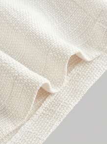 SHEIN MOD 女式優雅雙口袋短褲 - 杏色 - 查看 4