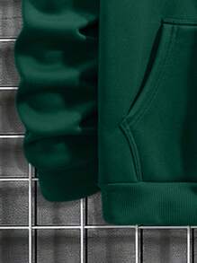 Manfinity EMRG Bộ đồ thể thao nam gồm áo nỉ và quần nỉ in họa tiết monogram, gồm hai mảnh. - Màu xanh lá cây đậm - Xem 4