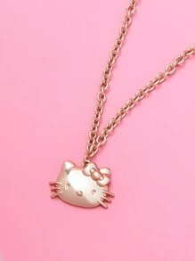 HELLO KITTY AND FRIENDS | SHEIN 经典日常用金色调吊坠项链 - 彩色 - 查看 3