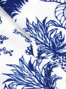 Bianca F Prints 女款植物印花方領緊身短洋裝 - 彩色 - 查看 4