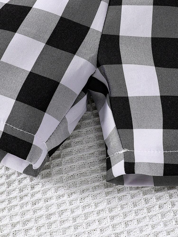 Baby Boys' Casual Paper Bag Waist Shorts 3pcs Set, Perfect For Traveling