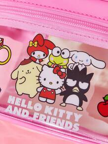 HELLO KITTY AND FRIENDS | SHEIN 可愛粉色半透明化妝包,帶手柄 - 粉色 - 查看 5