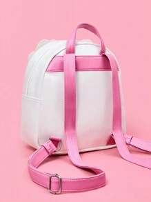 HELLO KITTY AND FRIENDS | SHEIN White Leather Cute Backpack - White - View 7