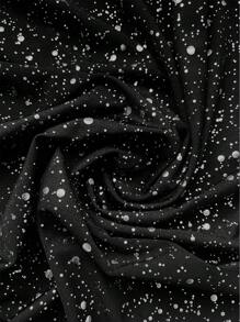 Allurite 大碼拼接網紗刺繡亮片吊帶洋裝 - 黑色 - 查看 8