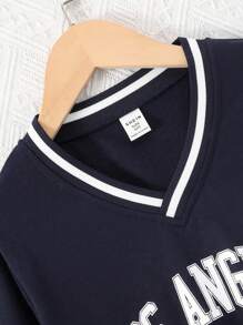 Tween Girls' Casual Letter Print Two Pieces Tracksuit Set - Multicolor - View 6