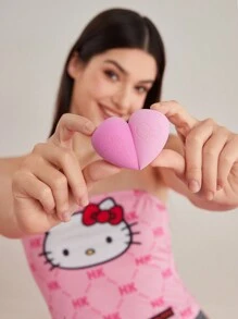 HELLO KITTY AND FRIENDS | SHEIN Super Soft Cartoon Elastic Cosmetic Egg 2 Packs - Multicolor - View 2